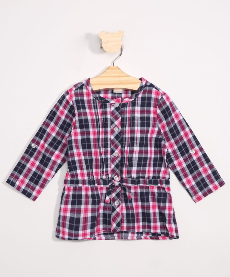 Camisa xadrez infantil blusa xadrez festa junina menina infantil