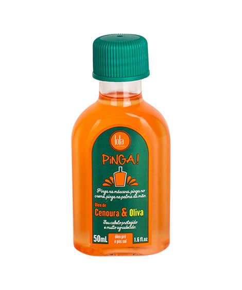 Óleo Cabelos Pré e Pós Sol Pinga Cenoura e Oliva Lola Cosmetics 50ml                        único
