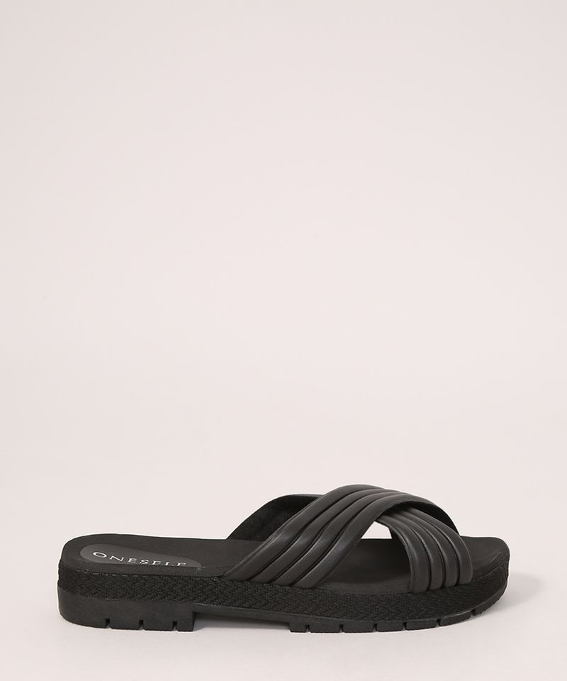 Rasteirinha-Feminina-Flatform-com-Tira-Cruzada-Oneself-Preta-9990707-Preto_3