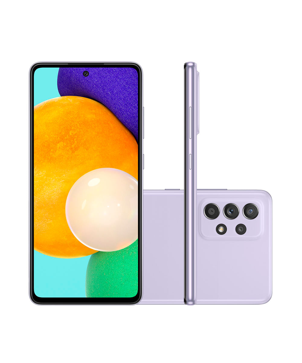 Smartphone Samsung Galaxy A52 128GB 4G Dual Chip 6GB RAM Câmera Quádrupla Lilás Menor preço em Smartphone Samsung Galaxy A52 128GB 4G Dual Chip 6GB RAM Câmera Quádrupla Lilás