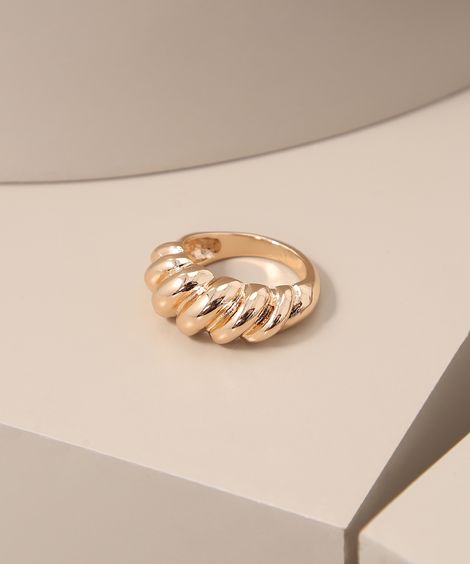 Anel Feminino Concha Dourado