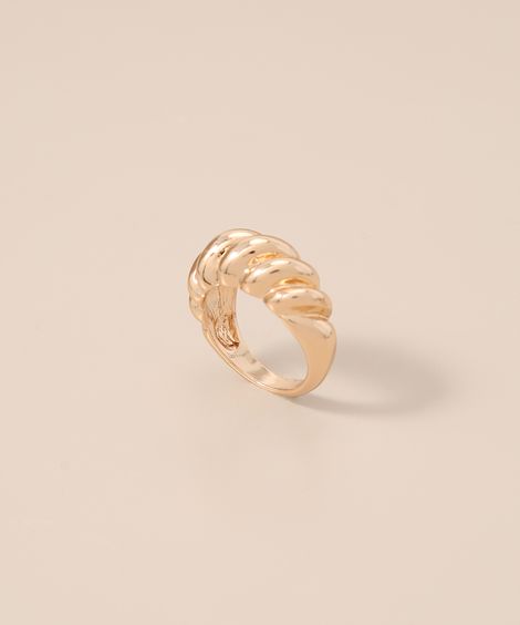 Anel Feminino Concha Dourado