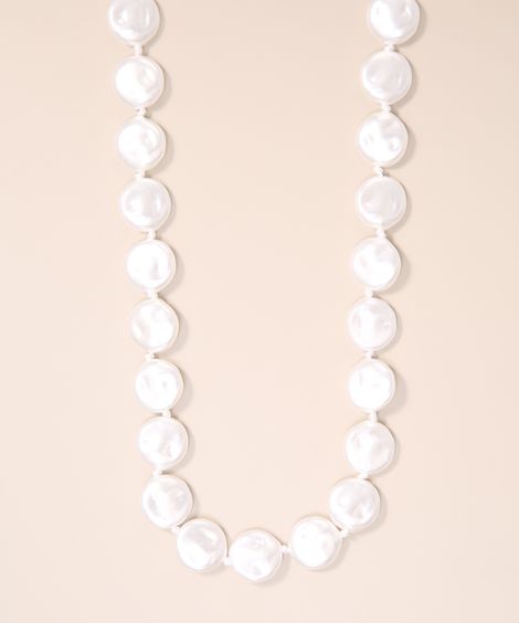 Colar de Pérolas Off White