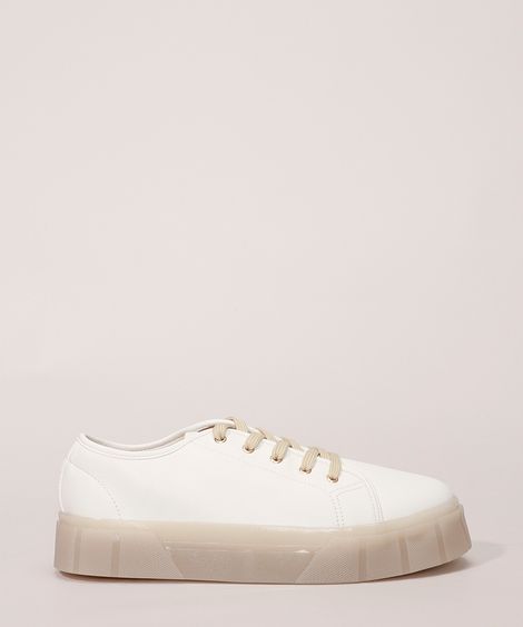 Tênis Feminino Flatform Zatz Branco