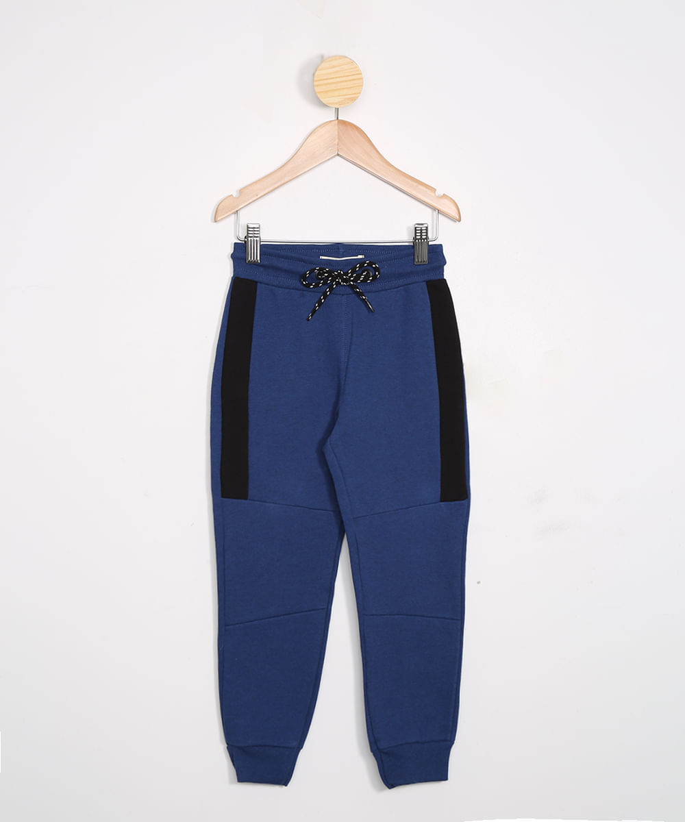 Calca-Infantil-Jogger-de-Moletom-com-Recortes-Azul-9981365-Azul_1