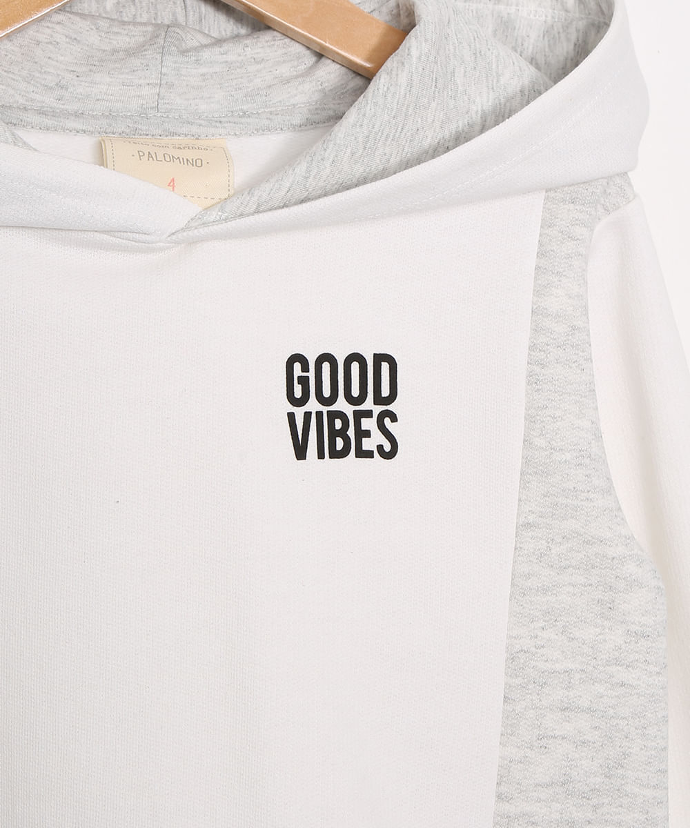 white moletom com capuz sleeve