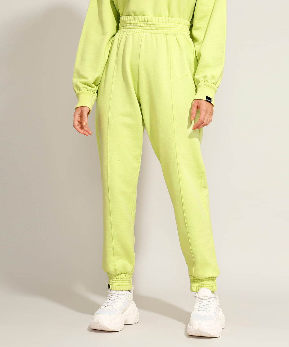 Calça <em>jogger</em> de moletom verde
