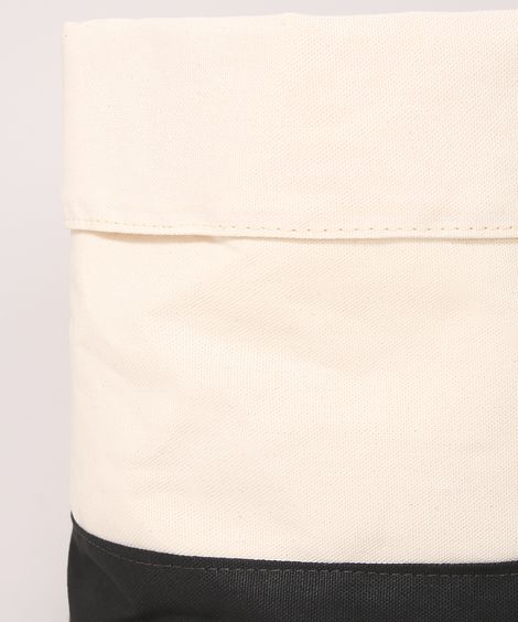 Vaso Cachepô de Tecido com Recorte  Bege