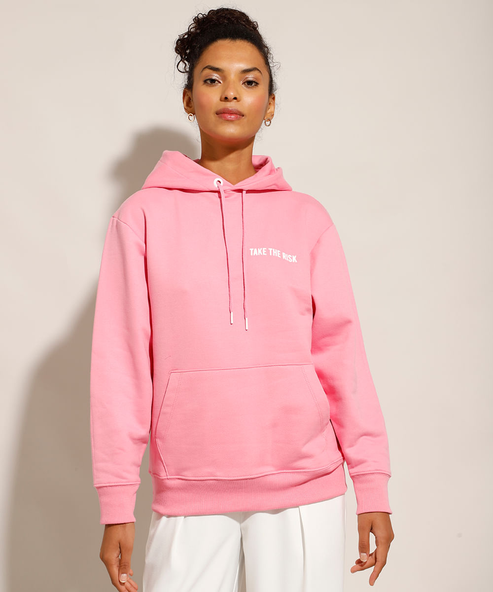 Blusao-de-Moletom--Take-The-Risk--com-Capuz-e-Bolso-Canguru-Rosa-9989367-Rosa_1
