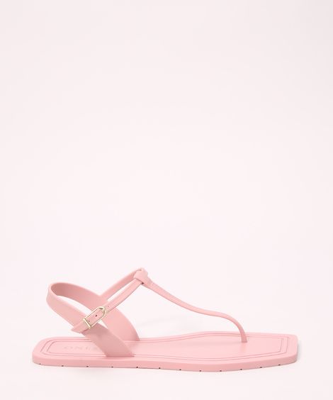 Rasteirinha Feminina Bico Quadrado Oneself Rosa