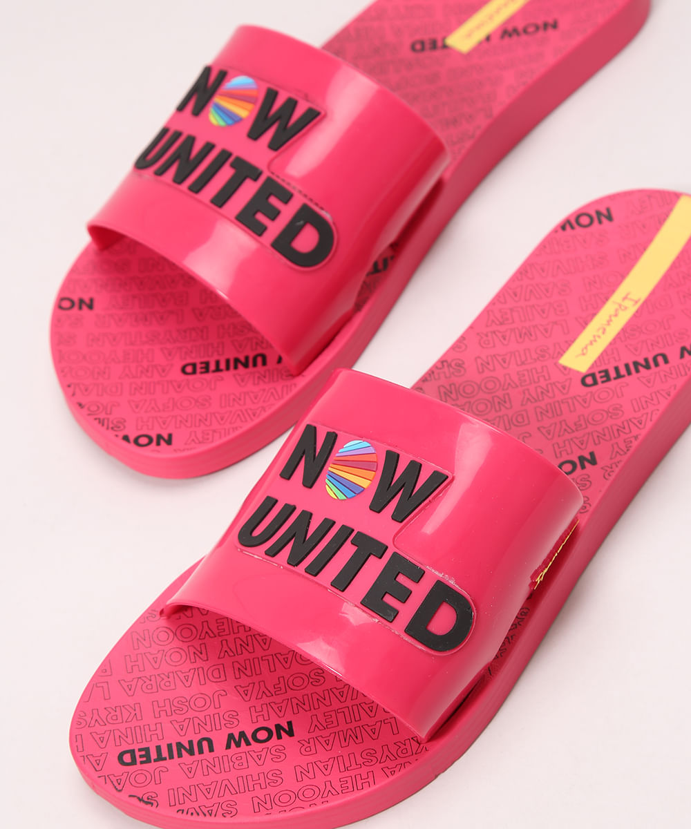 Chinelo Slide Feminino Now United Ipanema Rosa