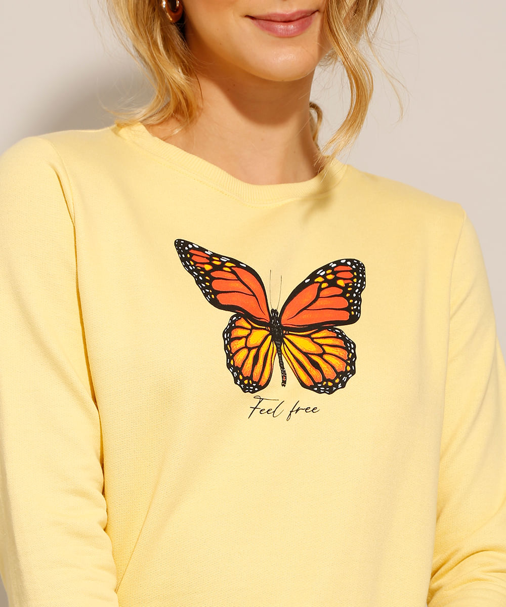 yours truly moletom com capuz butterfly