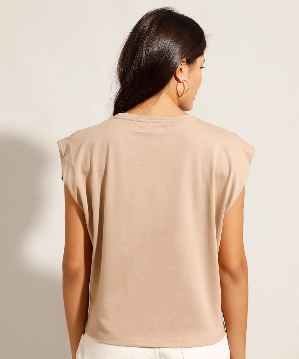 muscle tee bege