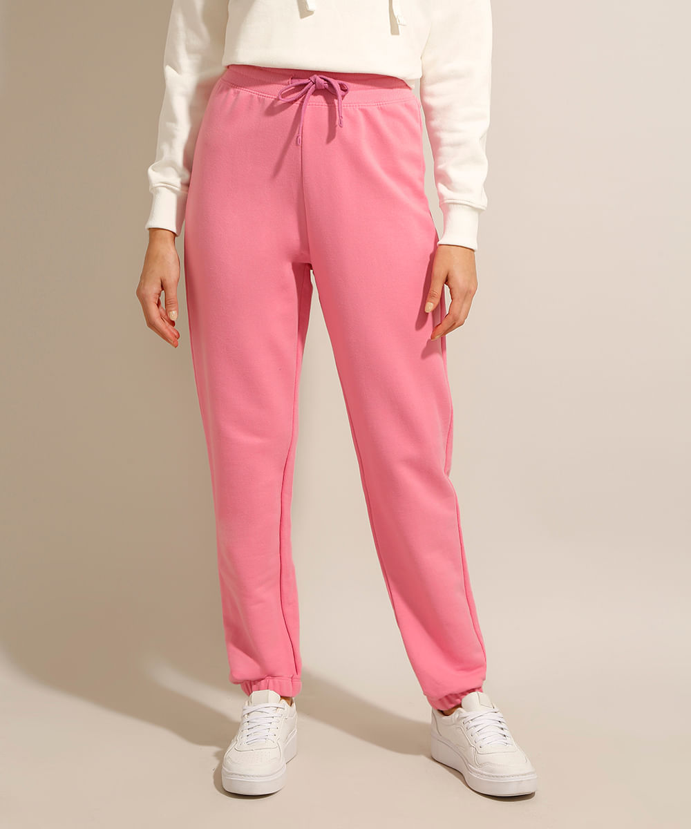 Calça <em>jogger</em> rosa, da C&A