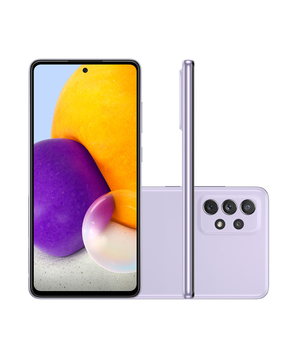 Smartphone Samsung Galaxy A72 128GB 4G Dual Chip 6GB RAM Câmera Quádrupla Violeta Menor preço em Smartphone Samsung Galaxy A72 128GB 4G Dual Chip 6GB RAM Câmera Quádrupla Violeta