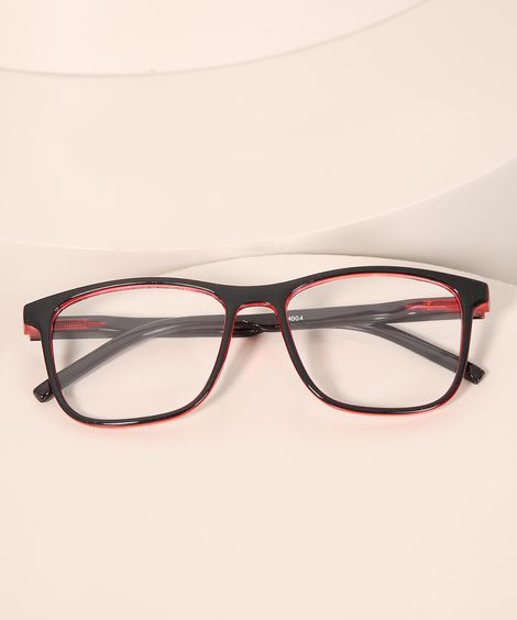 Armação Para Óculos de Grau Masculina Quadrada Ace Preto