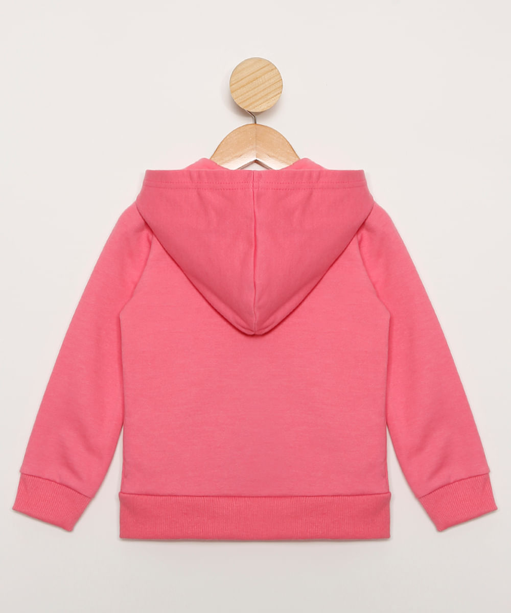 pink polo fleece moletom com capuz