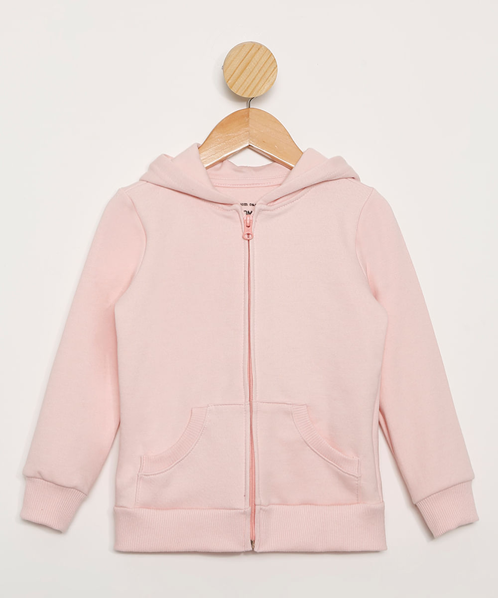 girls fleece lined moletom com capuz