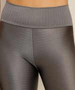 Calça Legging Feminina Texturizada Chumbo Ace Detalhe Cintura