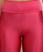 Calça Legging Feminina Texturizada Pink Ace Detalhe Cintura