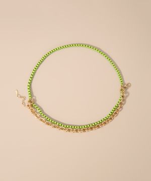 Pulseira Feminina Corrente Tripla Dourada