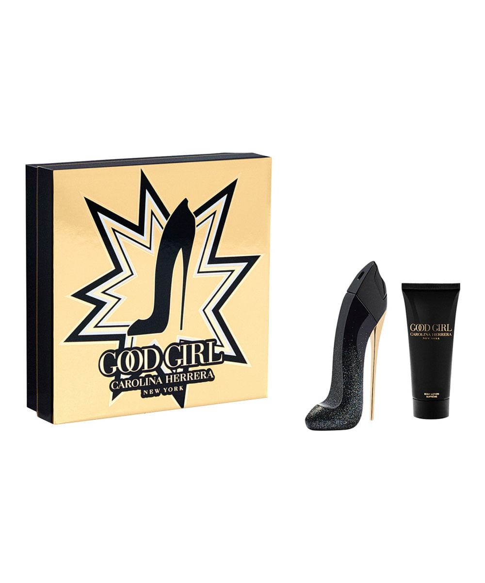 KIT PERFUME CAROLINA HERRERA GOOD GIRL SUPRÊME EAU DE PARFUM FEMININO 80ML + HIDRATANTE CORPORAL 100ML único Menor preço em KIT PERFUME CAROLINA HERRERA GOOD GIRL SUPRÊME EAU DE PARFUM FEMININO 80ML + HIDRATANTE CORPORAL 100ML único