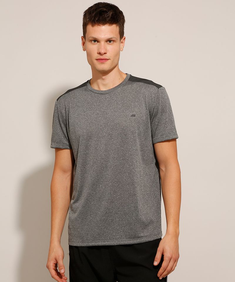 camiseta esportiva ace de algodão com estampa yoga manga curta gola careca off  white - Faz a Boa!