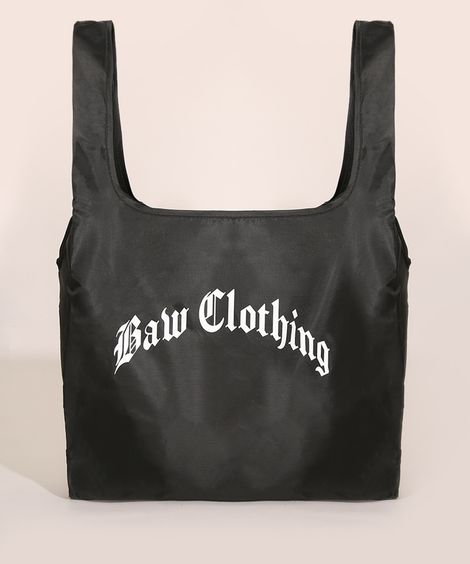Sacola de Nylon BAW Clothing Preta