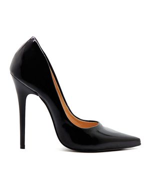 Scarpin Royalz Verniz Salto Alto Fino Celine Preto