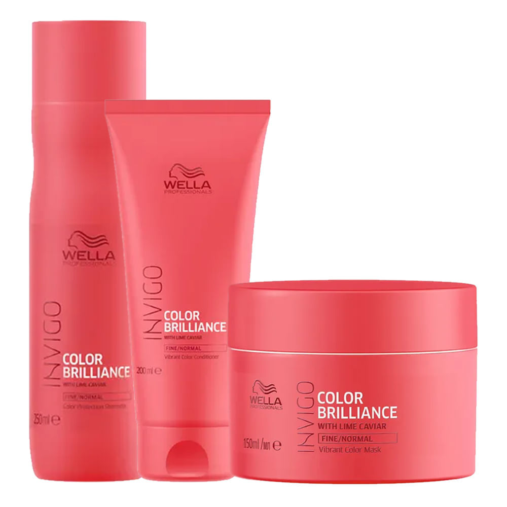 Kit Invigo Color Brilliance Wella - Shampooo + Condicionador + Máscara
