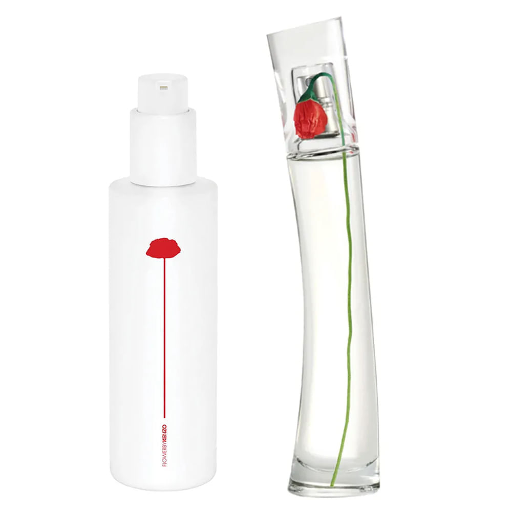 Kit Flower Refilável by Kenzo Eau de Parfum Perfume Feminino 30ml com Loção Hidratante