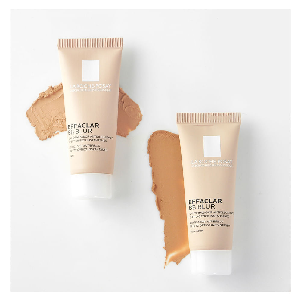 As cores do Effaclar BB Blur Mousse La Roche-Posay