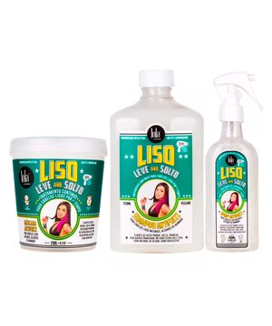 Lola Cosmetics Liso Leve and Solto Kit - Shampoo + Máscara + Spray