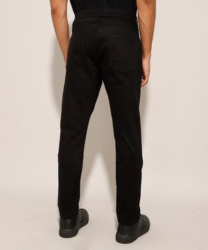 calça de sarja slim comfort preto