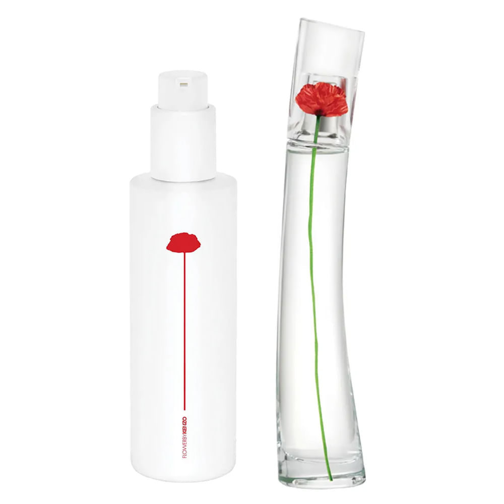 Kit Flower Refilável by Kenzo Eau de Parfum Perfume Feminino 50ml com Loção Hidratante