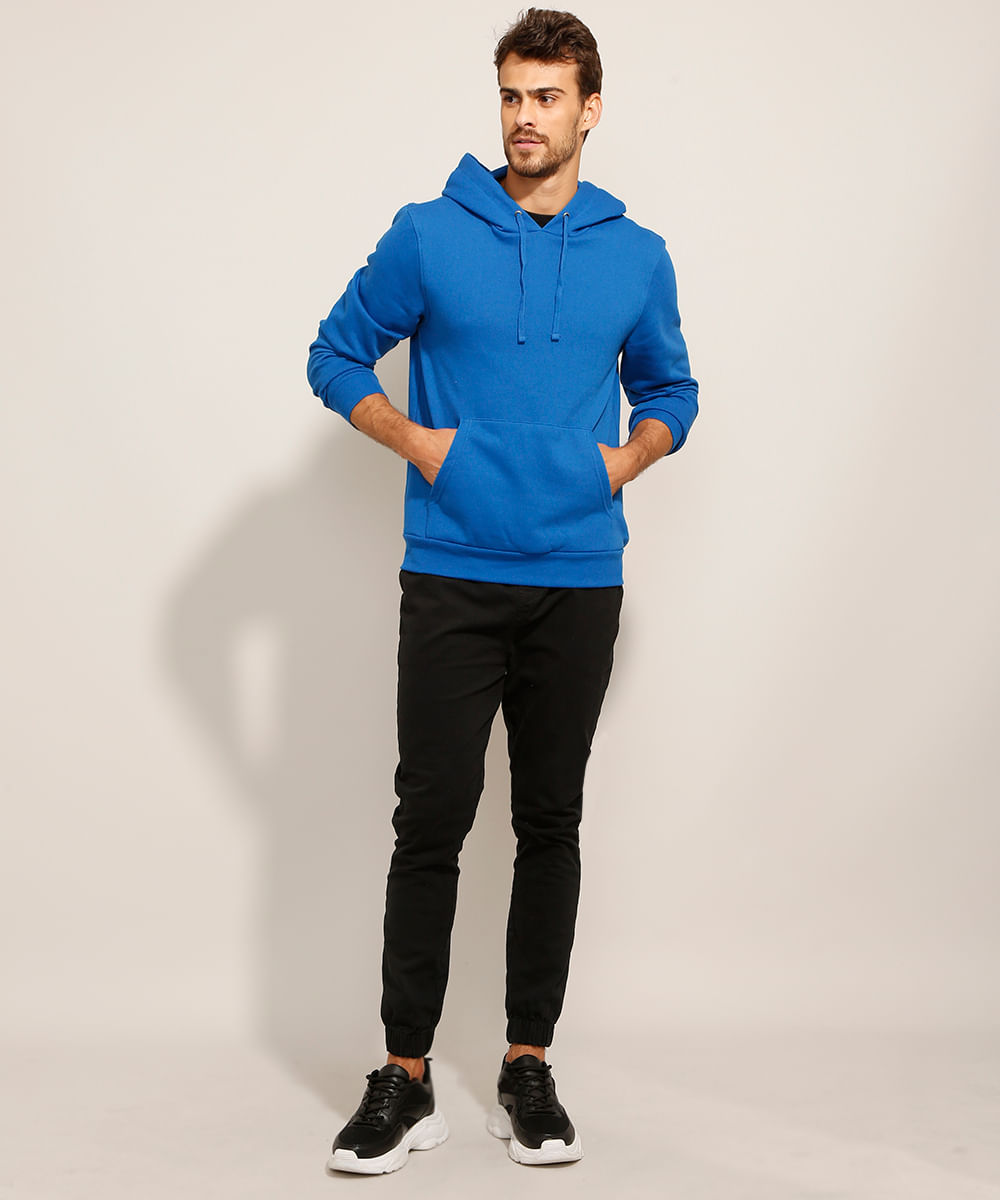 royal blue zip up moletom com capuz mens