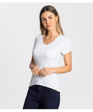 Blusa Feminina  Básica Rovitex Branco