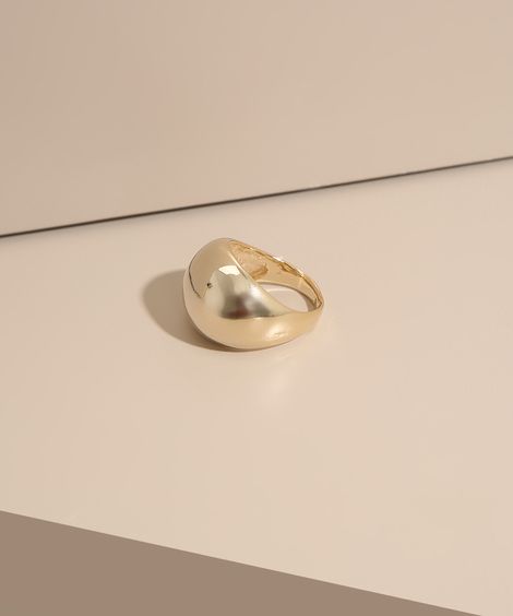 Anel Grande Dourado