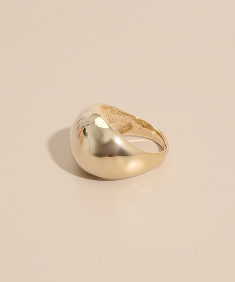 Anel Grande Dourado