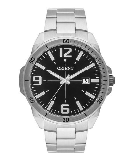 relógio masculino orient analógico mbss1394 p2sx prateado