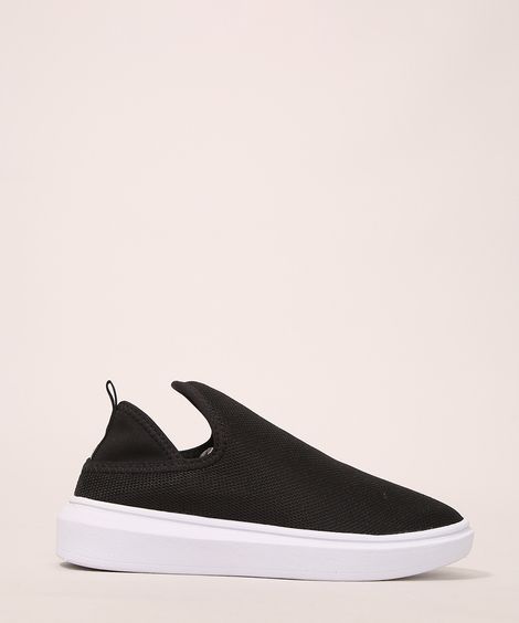 Tênis Meia Feminino Knit Sawary Preto