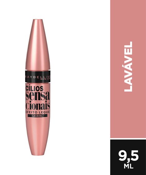 máscara para cílios levável maybelline cílios sensacionais preto