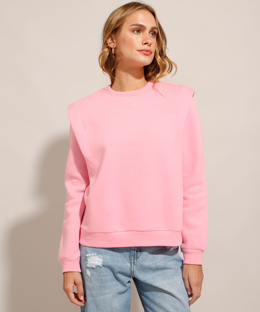Moletom rosa <em>muscle tee</em>, da C&A
