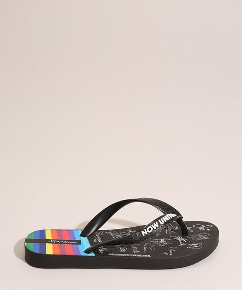 Chinelo Infantil Now United Ipanema Preto