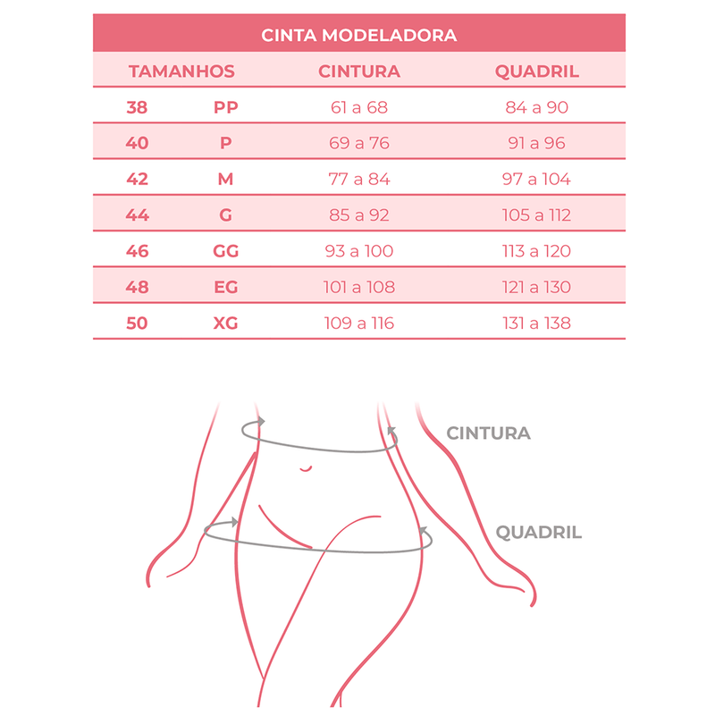 CINTA FEMININA MODELADORA DEMILLUS 46883/46884 Bege