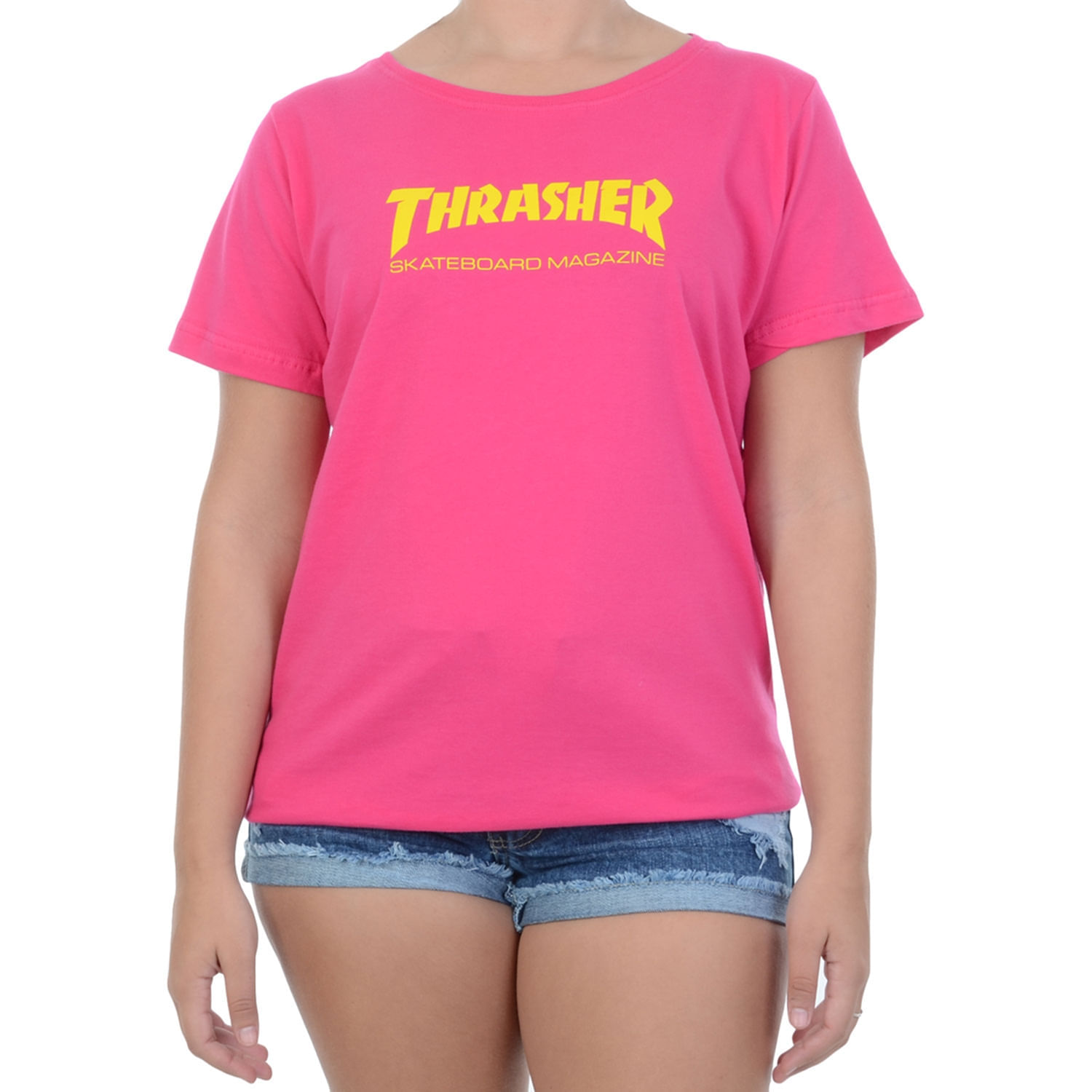 camiseta da thrasher rosa