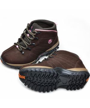 Coturno Adventure Free Jump Feminino em Couro Nobuck