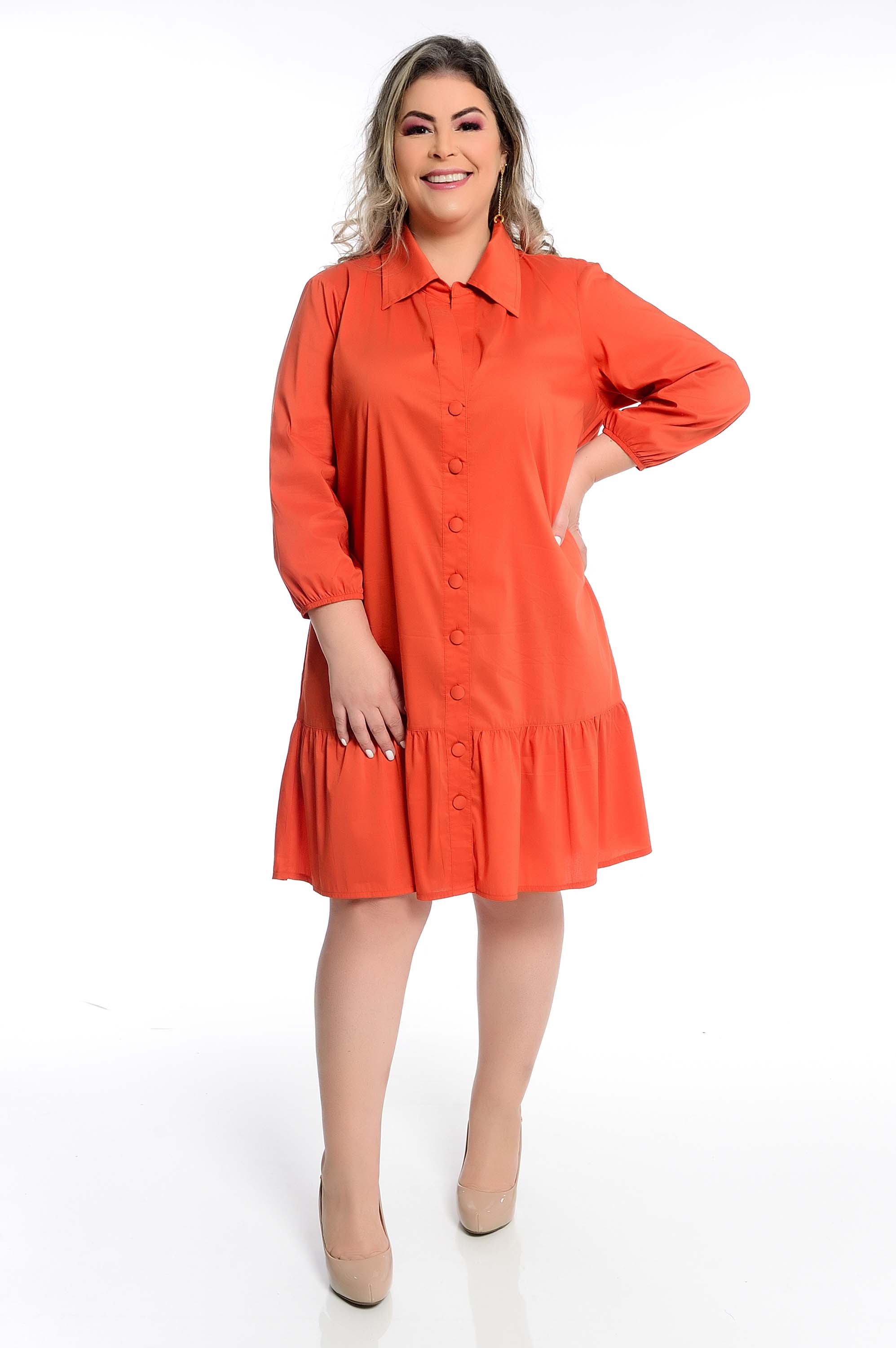 vestido blusão plus size