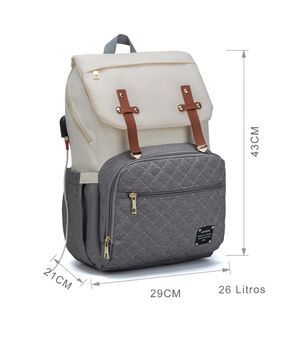 Bolsa Mochila Maternidade Lequeen Dândi Smart Moderna