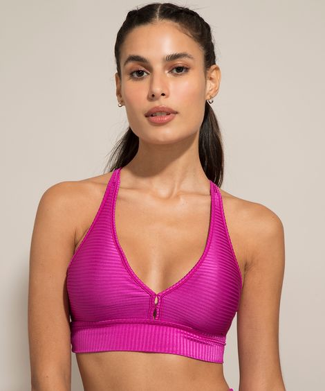 Top Esportivo Ace Decote Nadador Pink